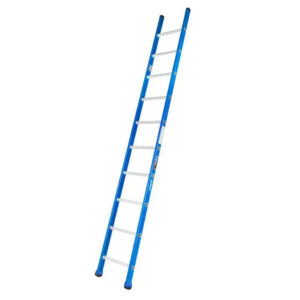 General Fiberglass Straight Ladder Blue