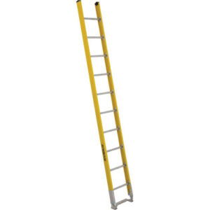 General Fiberglass Straight Ladder Yellow