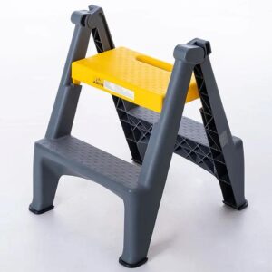 Plastic 2-Step Foldable Heavy-Duty Plastic Step Stool